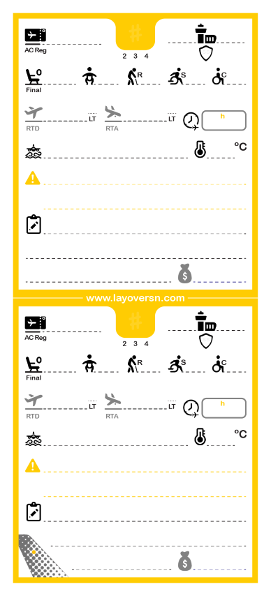 Cabin Crew Flight Notepad (Single-Side) - Vueling (Pre-Order)