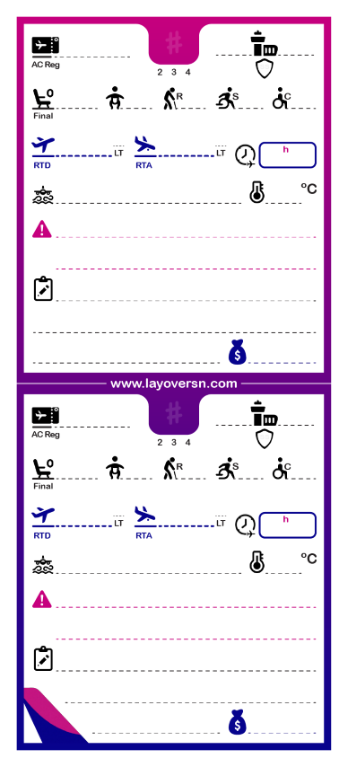 Cabin Crew Flight Notepad (Single-Side) - Wizz Air (Pre-Order)